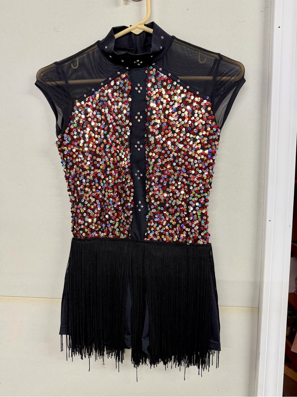 Weissman Black Sequin Evening Dress
